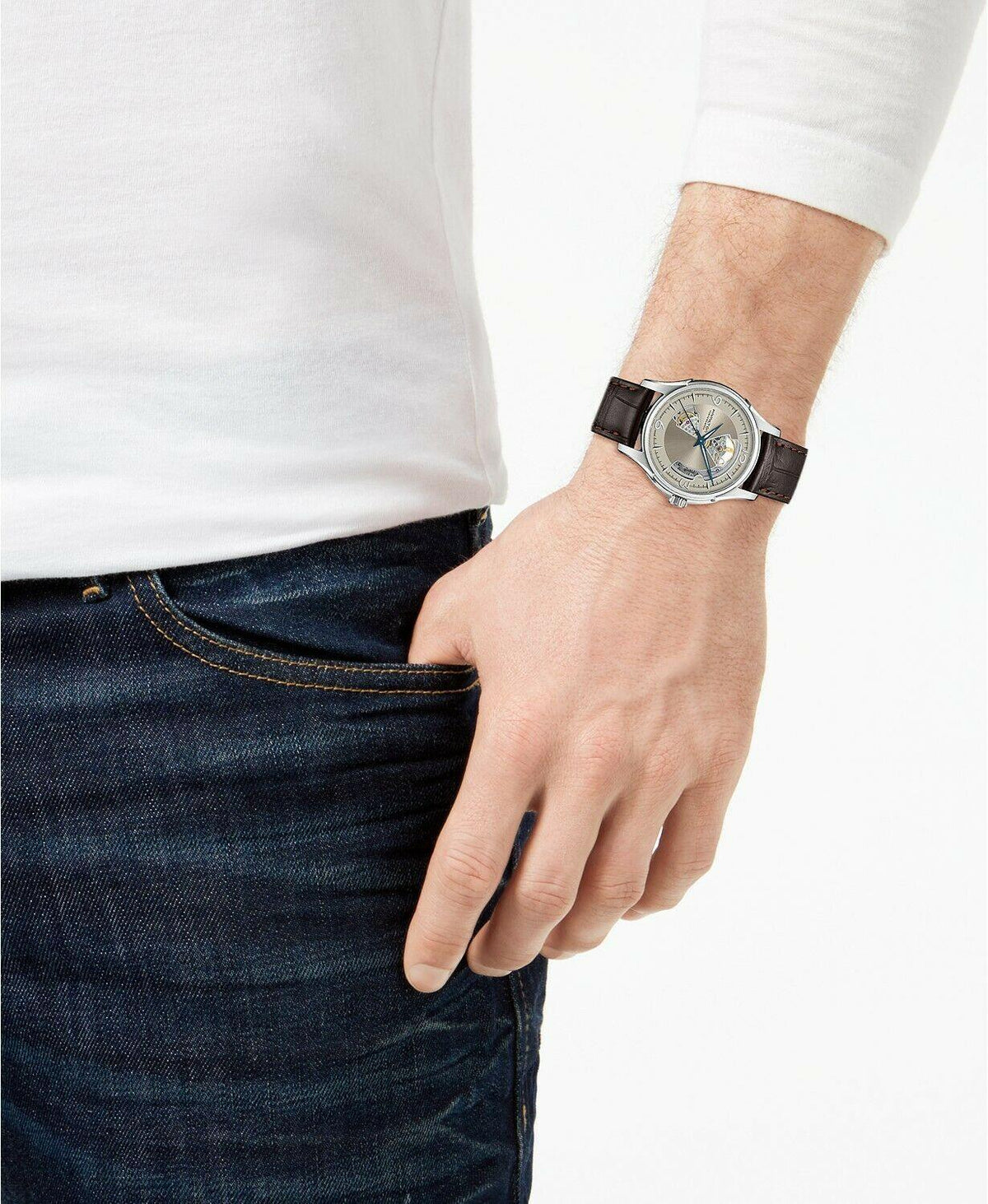 Hamilton Jazzmaster Open Heart Automatic Men s Watch H32565521 Obsessions Jewellery