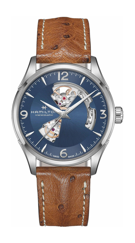 Hamilton jazzmaster open on sale heart blue dial