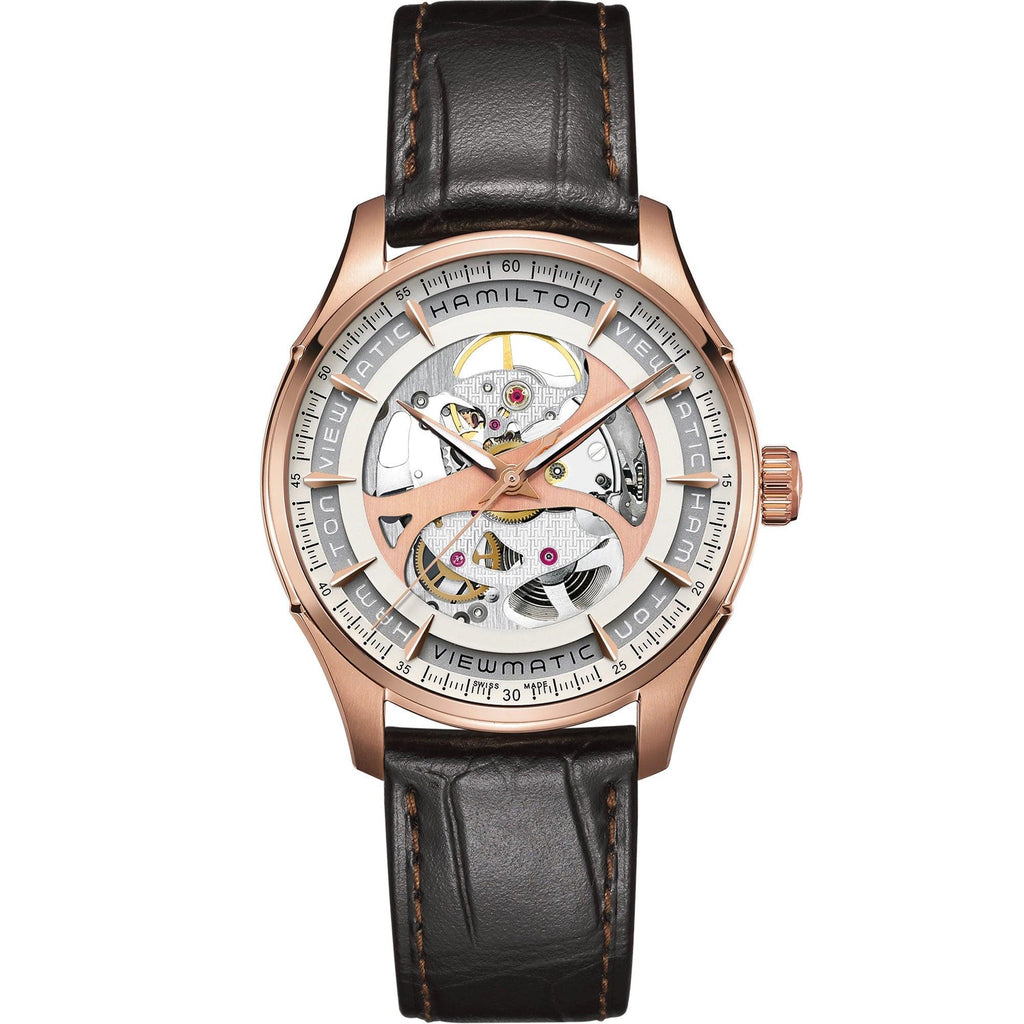 Hamilton jazzmaster viewmatic rose on sale gold