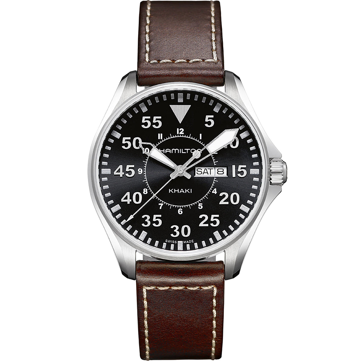 Hamilton Khaki Aviation Pilot Day Date Quartz Men&#39;s Watch H64611535