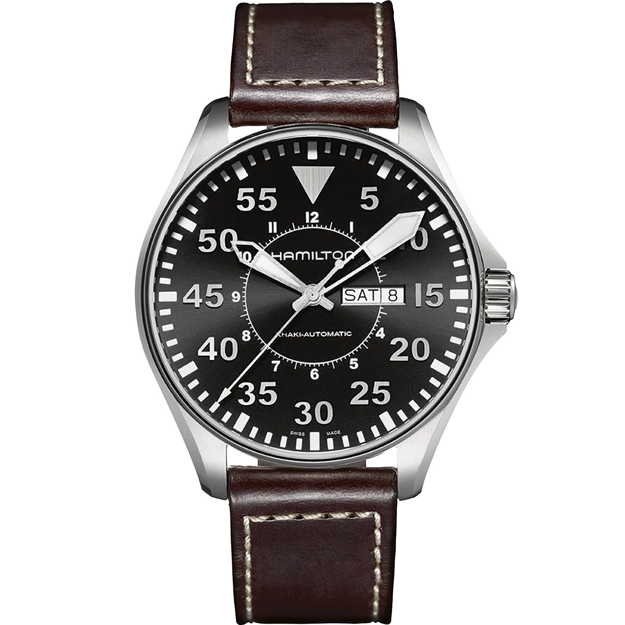 Hamilton Khaki Aviation Pilot Day Date Automatic Men's Watch H64715535