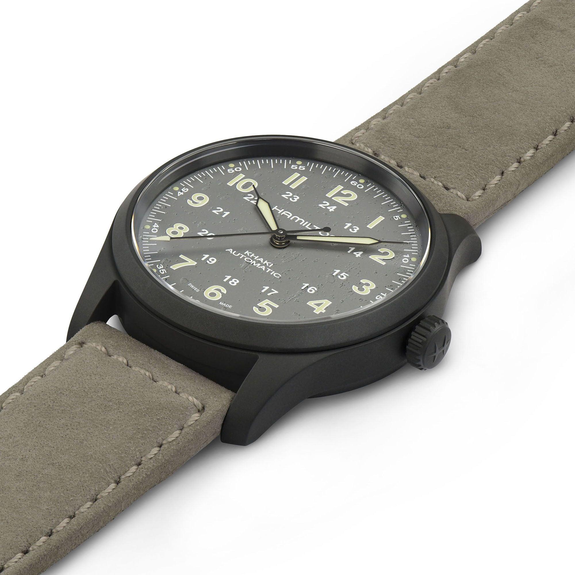 Khaki field shop titanium men's watch