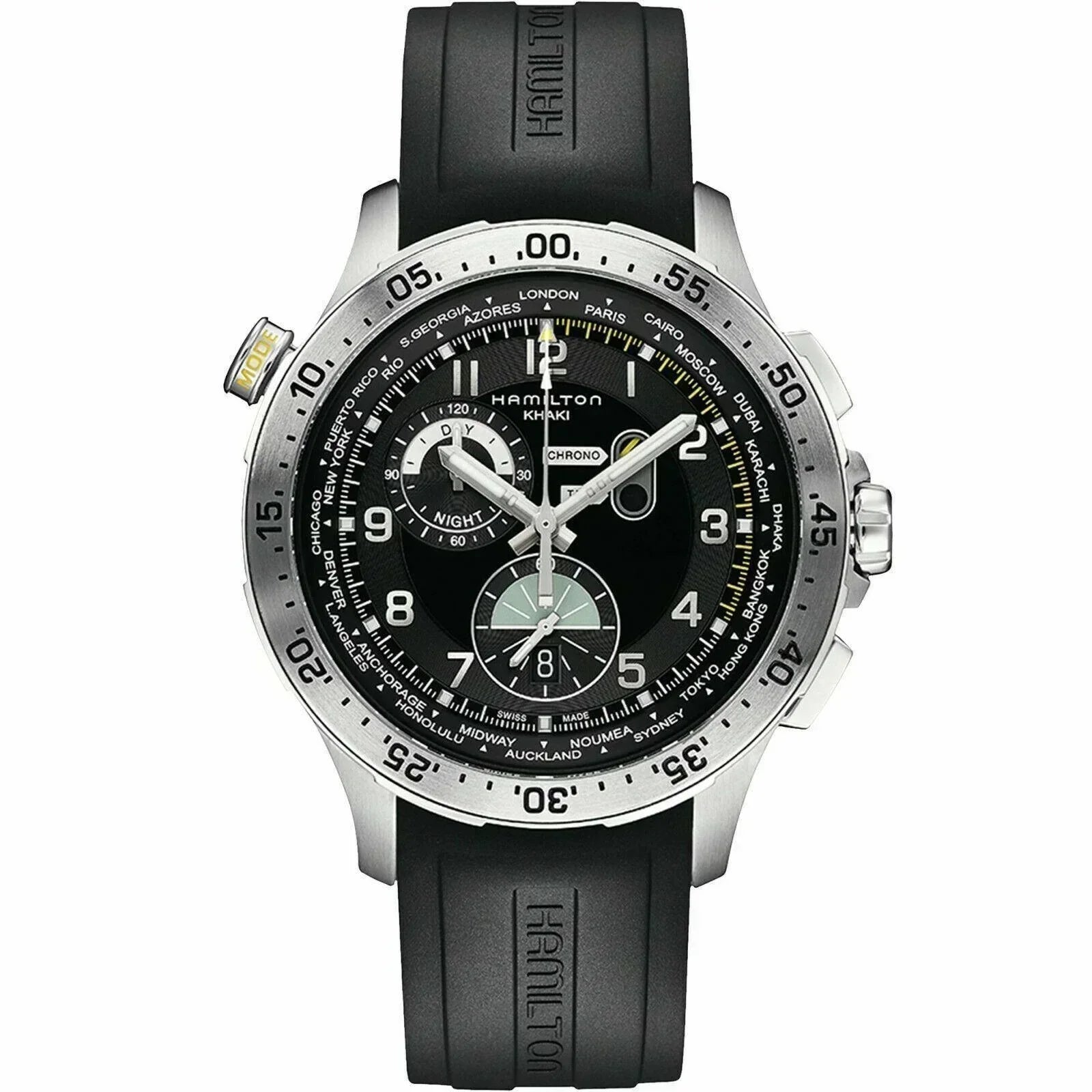Hamilton Khaki Aviation Worldtimer Chrono Quartz Men's Watch H76714335