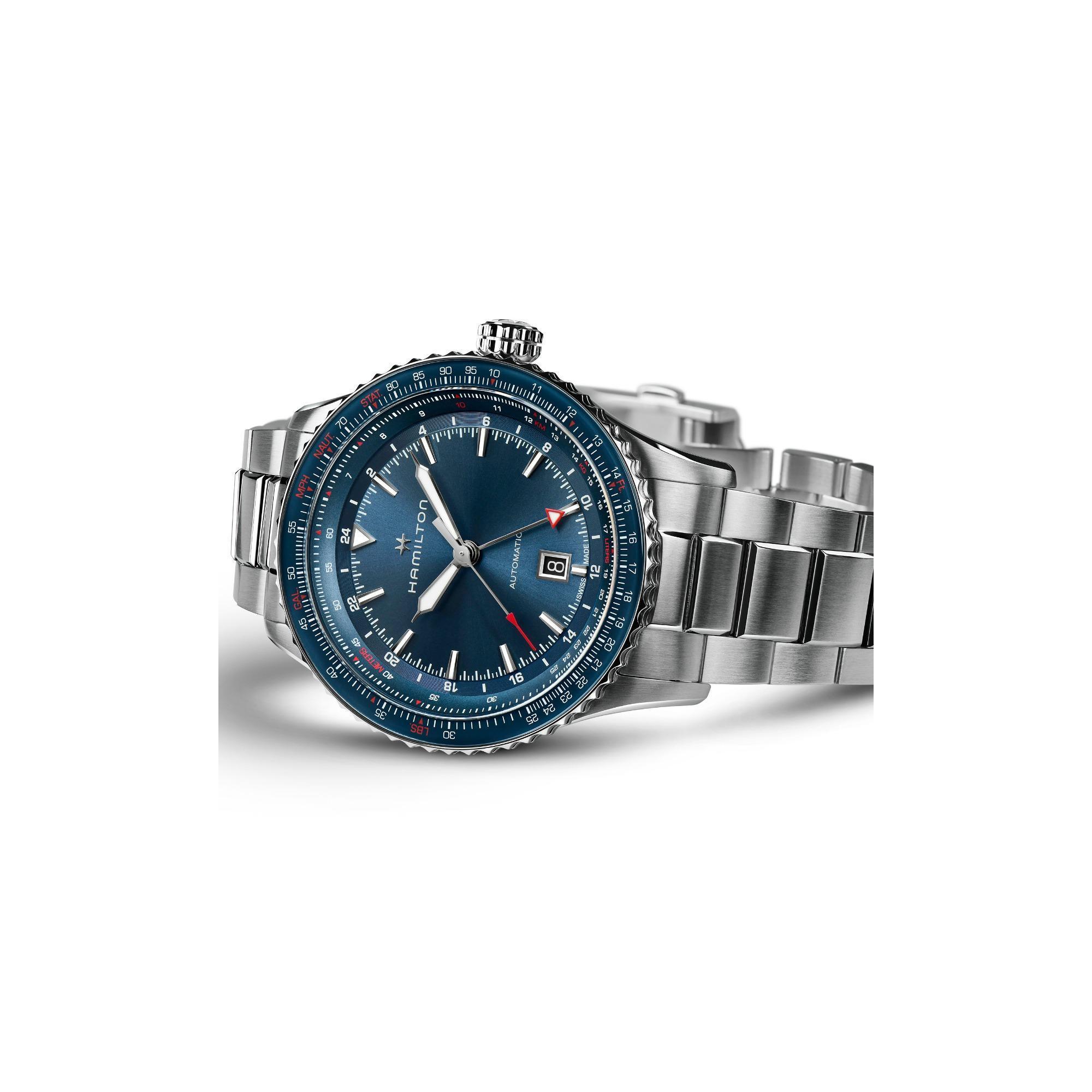 Hamilton Khaki Aviation Converter Automatic GMT Men s Watch H76715140 Obsessions Jewellery
