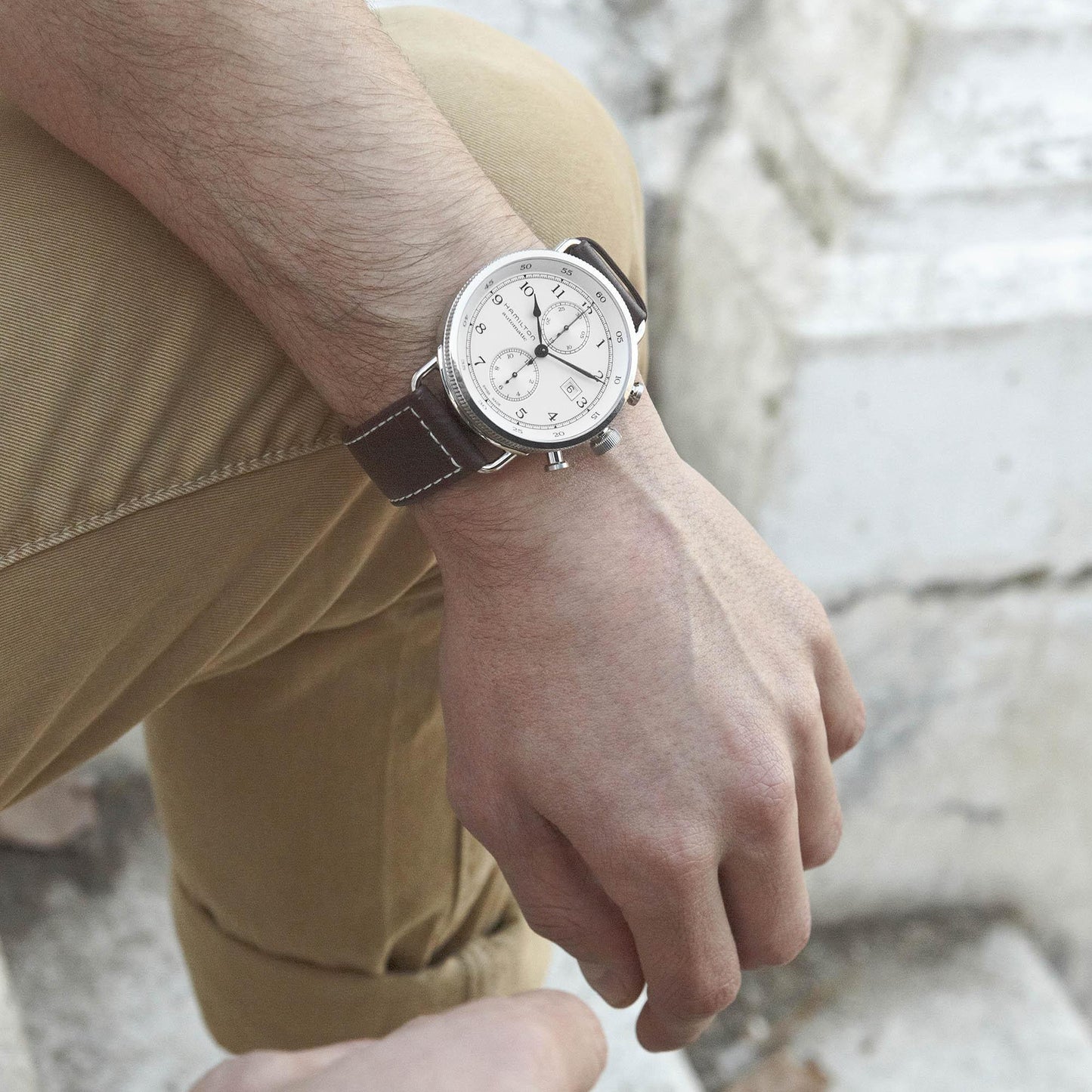 Hamilton Khaki Navy Pioneer Automatic Chrono Mens Watch H77706553