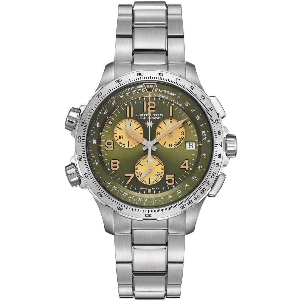 Hamilton Khaki Aviation X-Wind GMT Chrono Quartz Men's Watch 