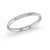 10, 14, 18 Karat White Gold 2mm high polish rounded dome light comfort fit wedding band