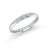 10, 14, 18 Karat White Gold 3mm high polish rounded dome light comfort fit wedding band
