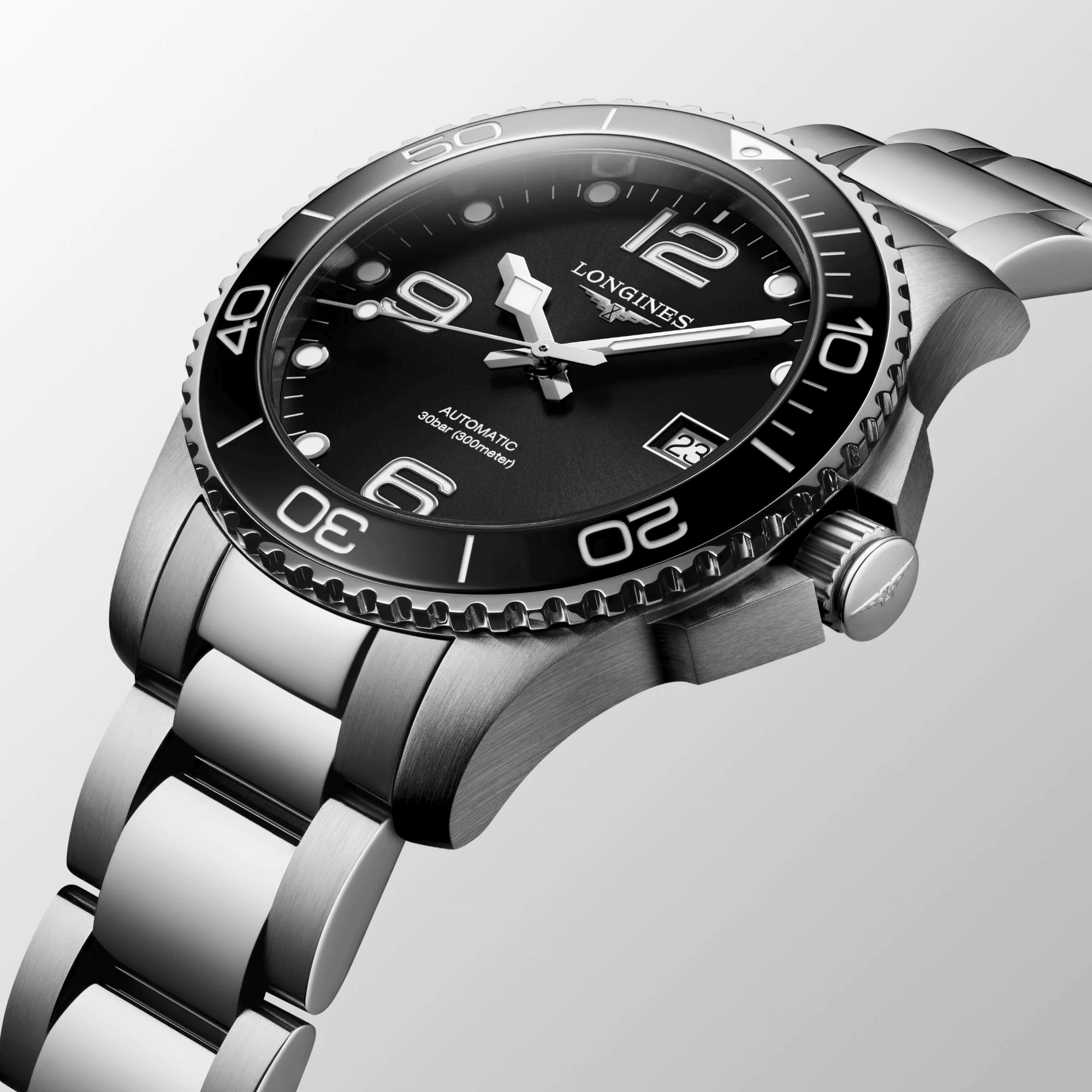 Longines hydroconquest automatic discount black