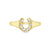 0.07TDW Horse Shoe Diamond Ring in 10K Yellow Gold