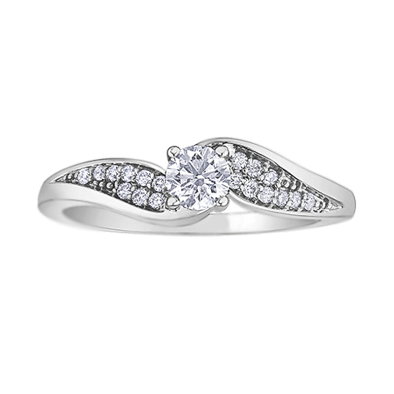 10K White Gold 0.27TDW Canadian Diamond Engagement Ring