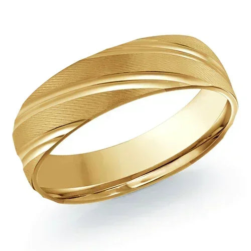 10, 14 Karat 6mm Solid Gold High Polish Rounded Lux Band