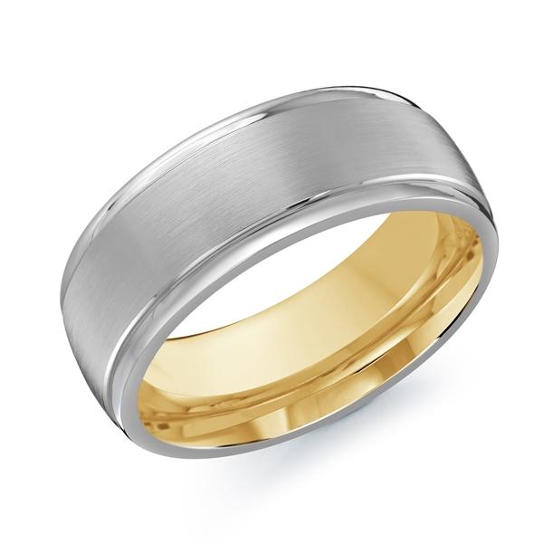 10, 14, 18 Karat 8mm Solid Gold High Polish Rounded Lux Band