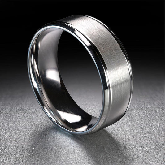 10, 14 Karat 8mm Solid Gold High Polish Rounded Lux Band