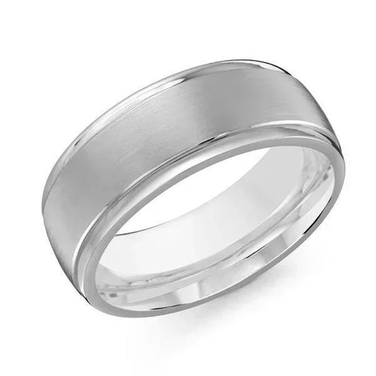 10, 14 Karat 8mm Solid Gold High Polish Rounded Lux Band