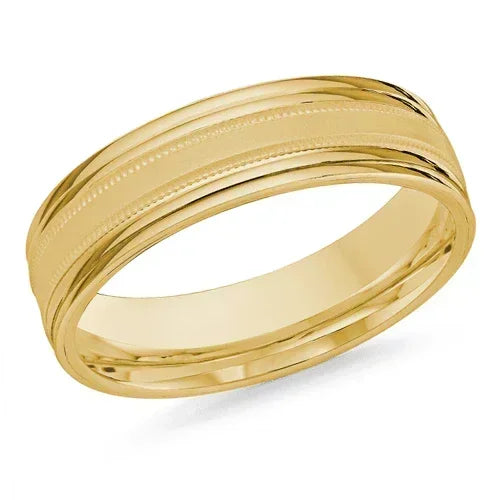 10, 14 Karat 6mm Solid Gold High Polish Rounded Lux Band