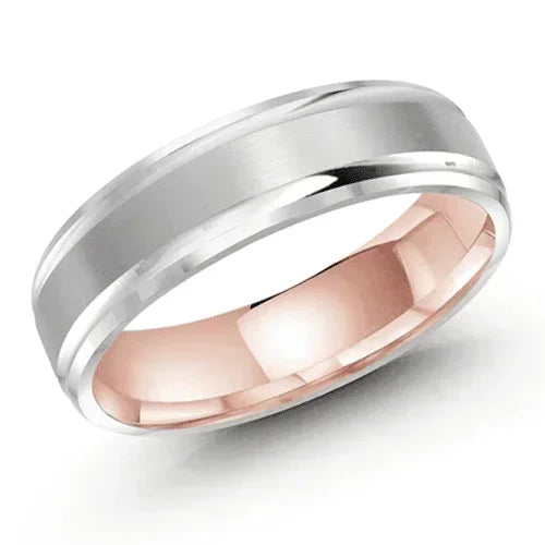 10, 14 Karat 6mm Solid Gold High Polish Rounded Lux Band