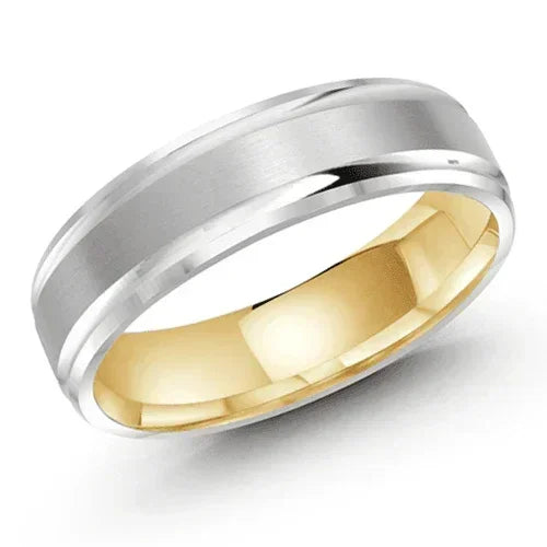 10, 14 Karat 6mm Solid Gold High Polish Rounded Lux Band