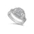 14K White Gold 1.00TDW Diamond Halo Infinity Style Wedding Set