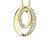 0.10TDW Diamond Oval Pendant Necklace in 10K Yellow Gold