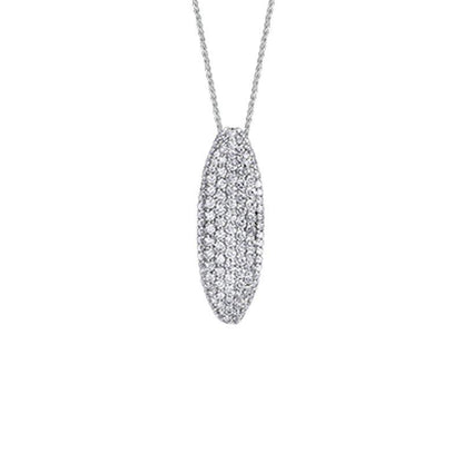 1.91TDW Diamond Fancy Pave Pendant in 14K White Gold