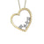 0.02TDW Diamond Heart Pendant with Floating Style Diamonds in 10K Yellow Gold