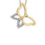10K Yellow Gold and 0.03TDW Diamond Butterfly Pendant