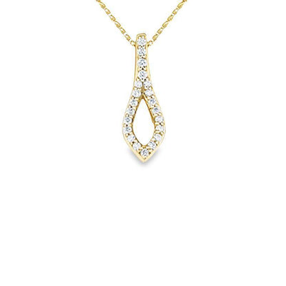 10K Yellow Gold 8MM Pearl Gemstone & 0.11TDW Diamond Pendant