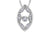 0.10TDW Diamond Marquise Pulse Pendant in 10K White Gold