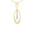 10K Yellow and White Gold and 0.28TDW Diamond Drop Pendant
