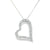10K White Gold Diamond Heart Pendant with 0.40 Total Diamond Weight