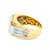 14K Yellow and White Gold 1.00TDW Cut Diamond Men's Square Top Ring