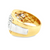 14K Yellow and White Gold 1.50TDW Diamond Men's Ring