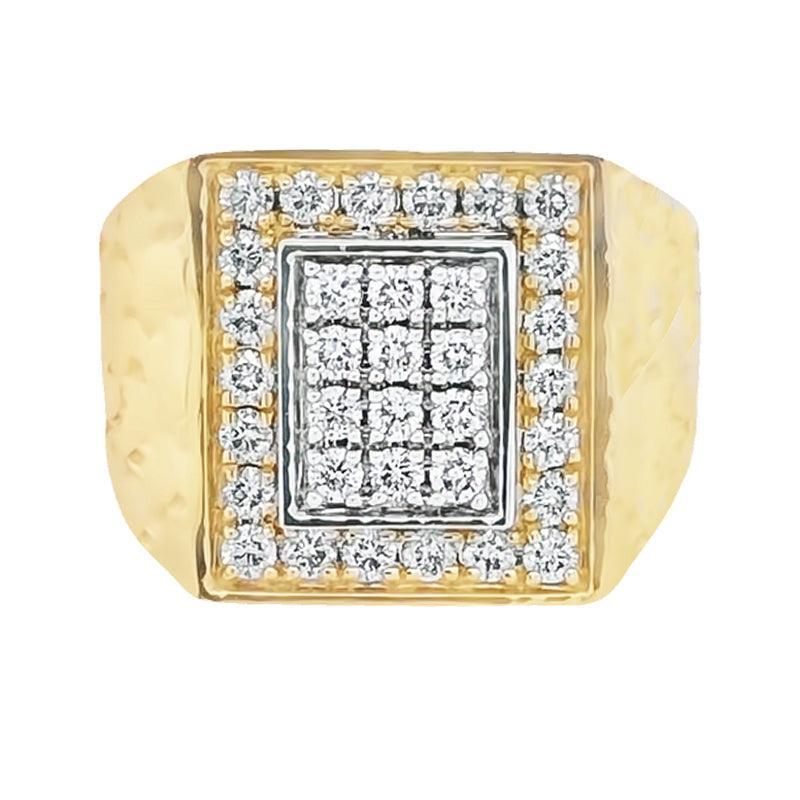 Gold square ring mens shop