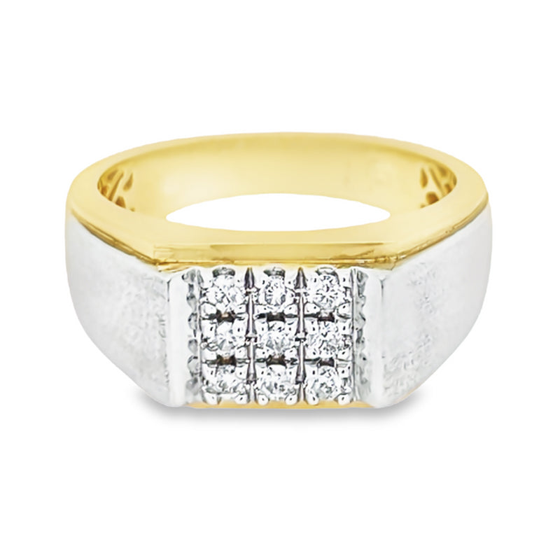 9 diamond deals gents ring