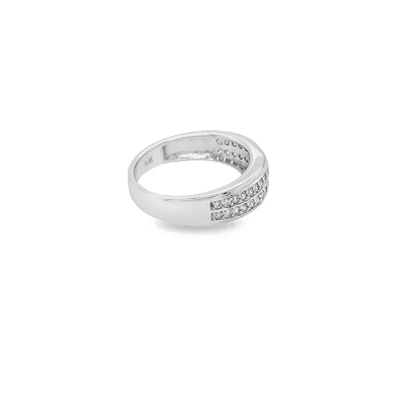 10K White Gold 0.38TDW Diamond Ladies Wedding Band