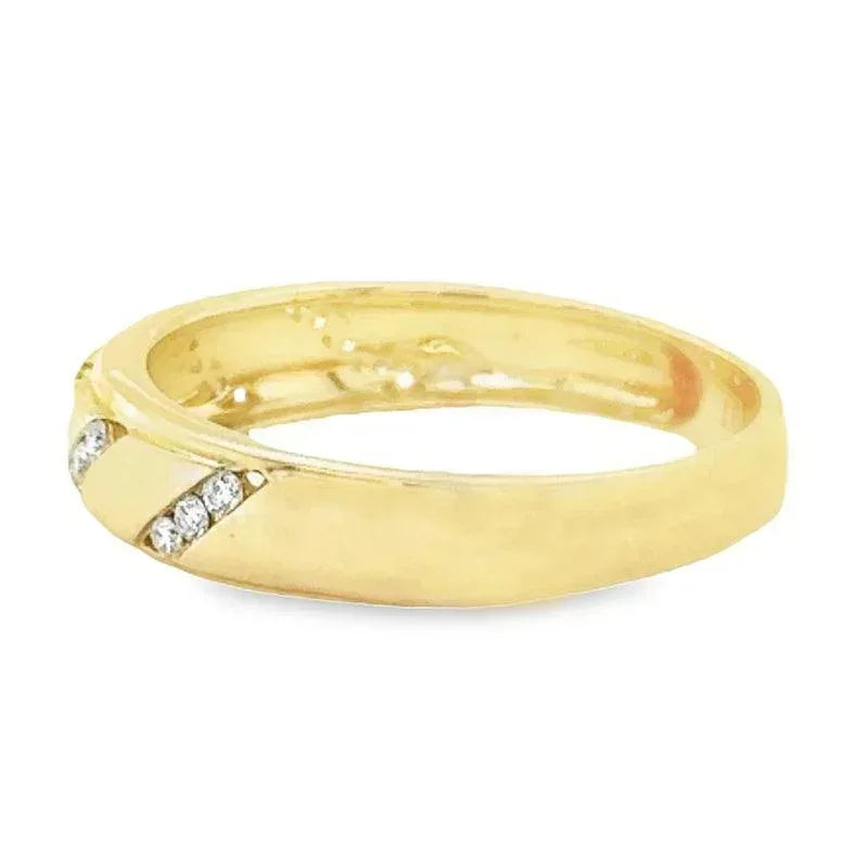 10K Yellow Gold 0.20TDW Diamond Men’s Band