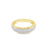 Solid 10k Two Tone Gold Women's Round Diamond Wedding Anniversary Band With 0.15TDW
