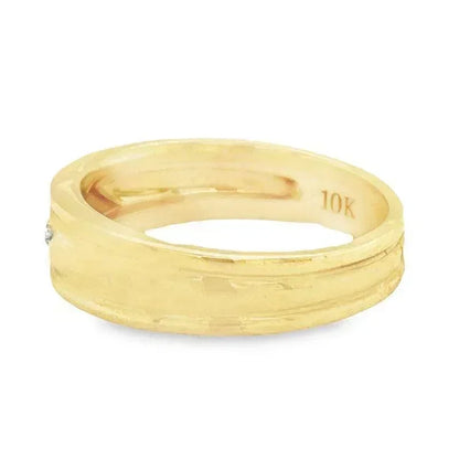 10K Yellow gold and 0.05TDW Diamond Women's Band