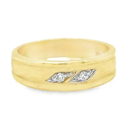 10K Yellow gold and 0.04TDW Diamond Women's Band