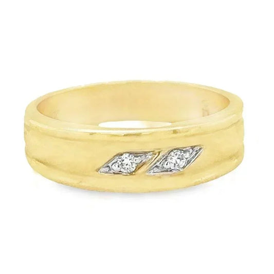 10K Yellow gold and 0.04TDW Diamond Women's Band