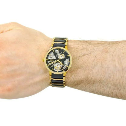 Rado Centrix Automatic Open Heart Skeleton Dial Ceramic Quartz Men's Watch R30180162