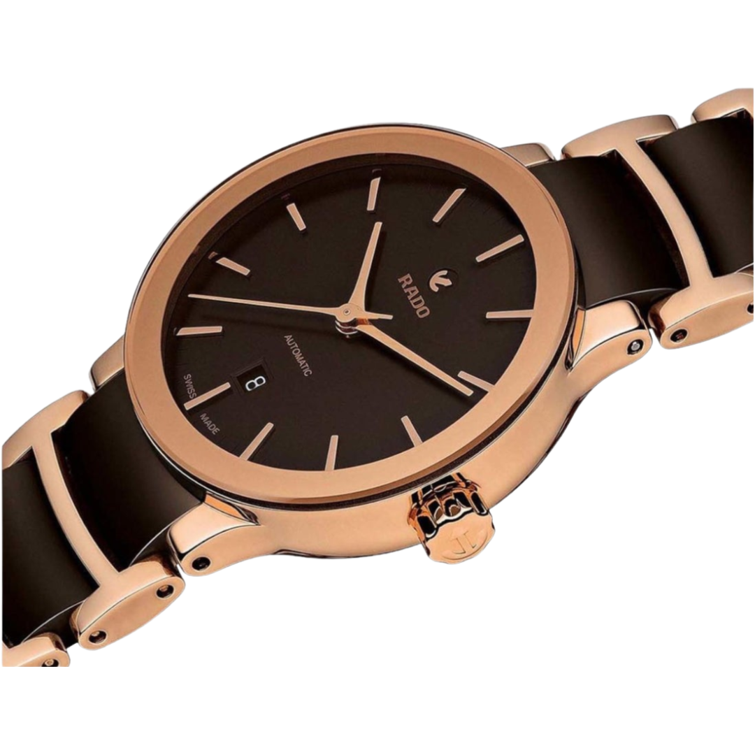 Rado centrix rose discount gold