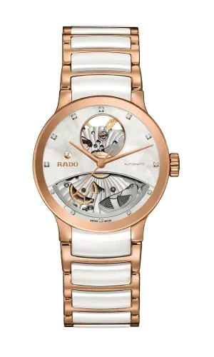 Rado Centrix Open Heart Mother Of Pearl Dial Automatic Women's Watch R30248902
