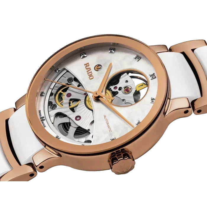 Rado Centrix Open Heart Mother Of Pearl Dial Automatic Women's Watch R30248902