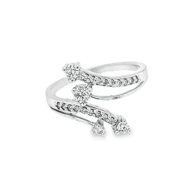 10K White Gold 0.35CT Diamond ladies Multi Ring