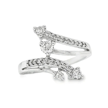 10K White Gold 0.35CT Diamond ladies Multi Ring