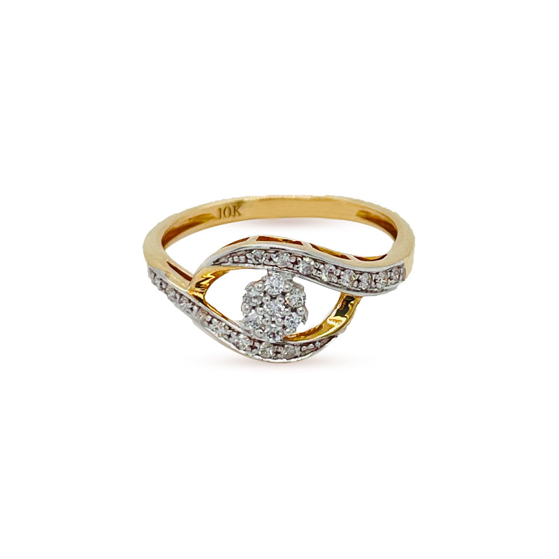 10K Yellow Gold 0.21TDW Diamond Engagement Ring