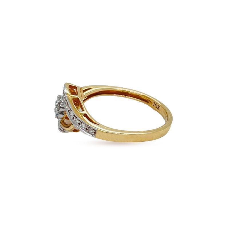 10K Yellow Gold 0.21TDW Diamond Engagement Ring