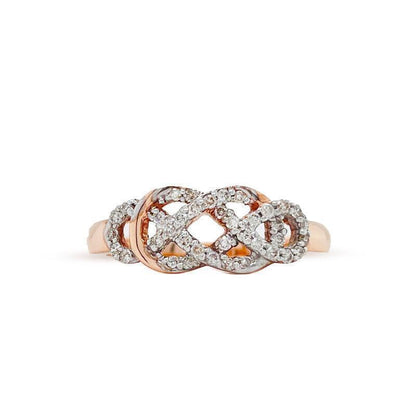 10K Rose Gold 0.25TDW Infinity Diamond Ring